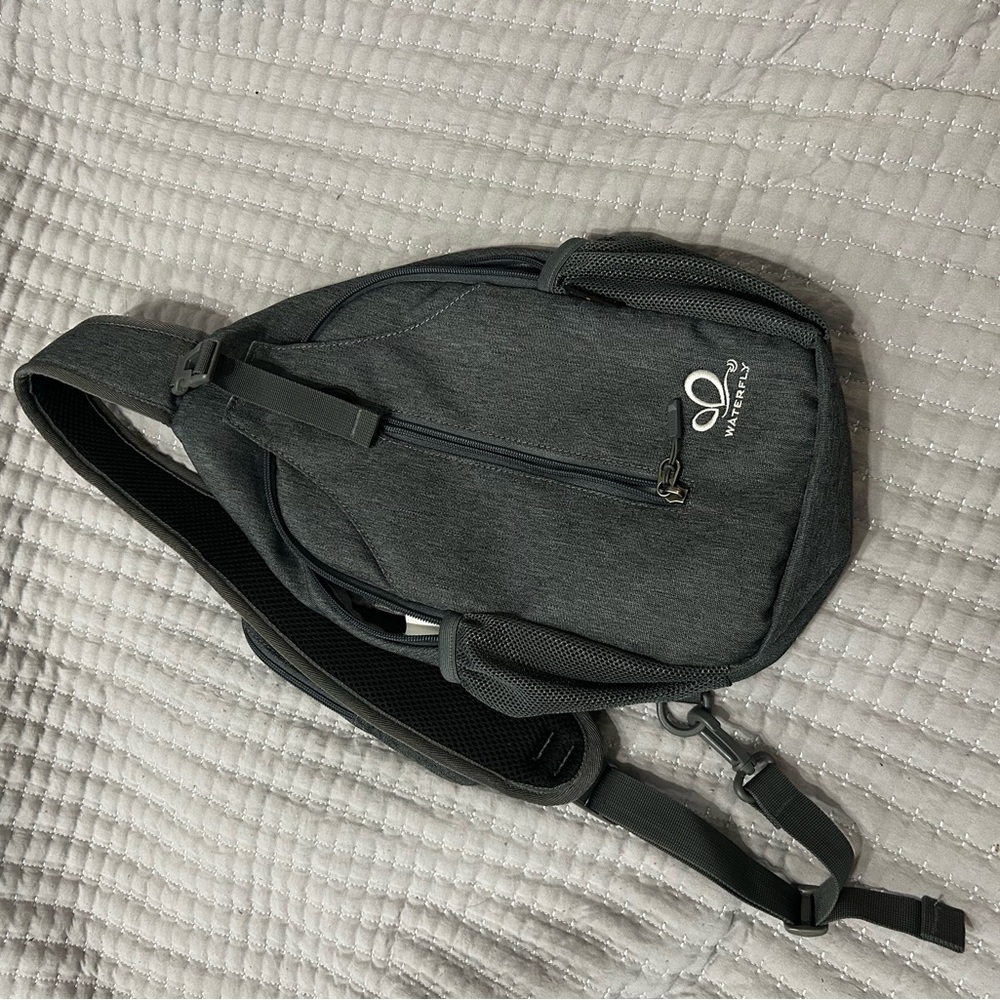 Waterfly Charcoal Gray Sling Crossbody Bag for Women